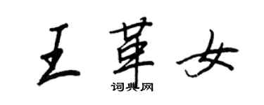 王正良王革女行书个性签名怎么写