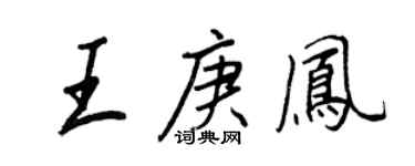 王正良王庚凤行书个性签名怎么写