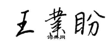 王正良王业盼行书个性签名怎么写