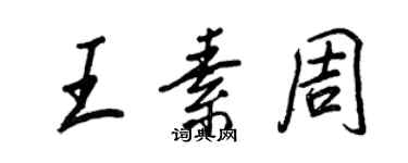 王正良王素周行书个性签名怎么写