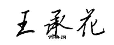 王正良王承花行书个性签名怎么写