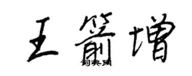 王正良王箭增行书个性签名怎么写