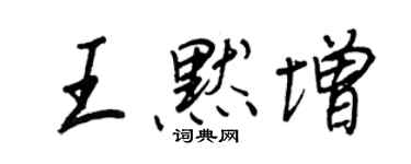 王正良王默增行书个性签名怎么写