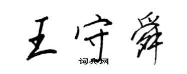 王正良王守舜行书个性签名怎么写