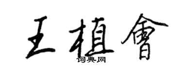 王正良王植会行书个性签名怎么写