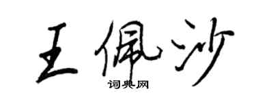 王正良王佩沙行书个性签名怎么写