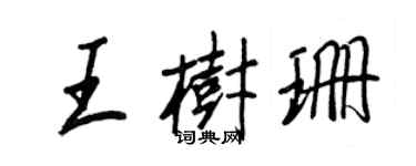 王正良王树珊行书个性签名怎么写
