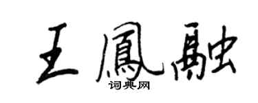 王正良王凤融行书个性签名怎么写