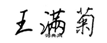 王正良王满菊行书个性签名怎么写