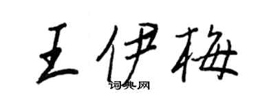 王正良王伊梅行书个性签名怎么写