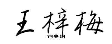 王正良王梓梅行书个性签名怎么写