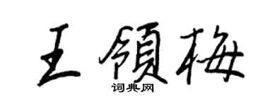王正良王领梅行书个性签名怎么写