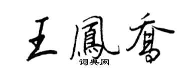 王正良王凤乔行书个性签名怎么写