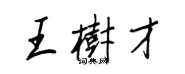 王正良王树才行书个性签名怎么写