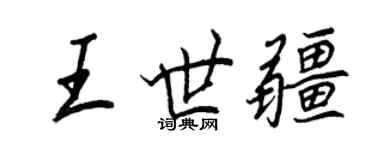 王正良王世疆行书个性签名怎么写