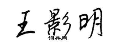 王正良王影明行书个性签名怎么写