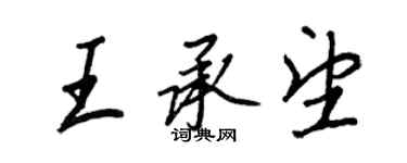 王正良王承望行书个性签名怎么写