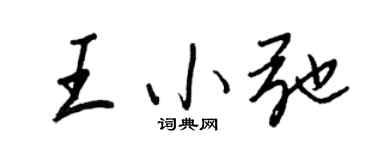 王正良王小弛行书个性签名怎么写