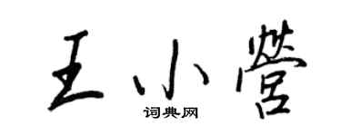 王正良王小营行书个性签名怎么写