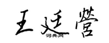 王正良王廷营行书个性签名怎么写