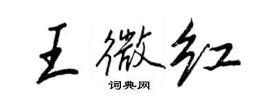 王正良王微红行书个性签名怎么写