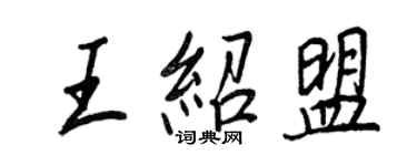 王正良王紹盟行书个性签名怎么写