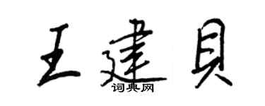 王正良王建贝行书个性签名怎么写