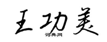王正良王功美行书个性签名怎么写