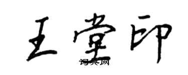 王正良王堂印行书个性签名怎么写