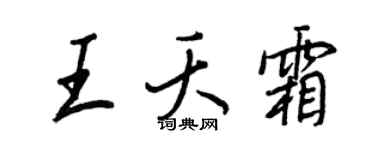 王正良王夭霜行书个性签名怎么写
