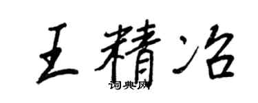 王正良王精冶行书个性签名怎么写