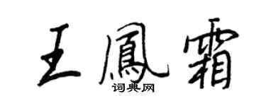 王正良王凤霜行书个性签名怎么写