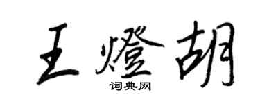 王正良王灯胡行书个性签名怎么写