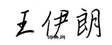 王正良王伊朗行书个性签名怎么写