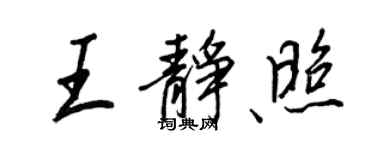 王正良王静照行书个性签名怎么写