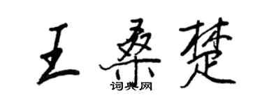 王正良王桑楚行书个性签名怎么写