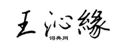 王正良王沁缘行书个性签名怎么写