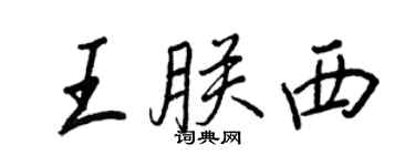 王正良王朕西行书个性签名怎么写