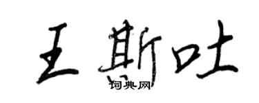王正良王斯吐行书个性签名怎么写