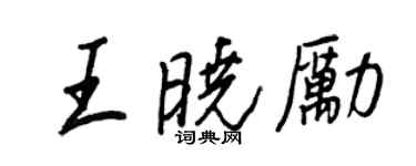 王正良王晓励行书个性签名怎么写