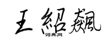 王正良王绍飙行书个性签名怎么写