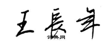 王正良王长年行书个性签名怎么写