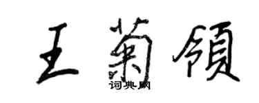 王正良王菊领行书个性签名怎么写