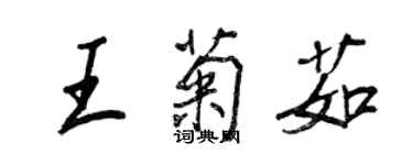 王正良王菊茹行书个性签名怎么写