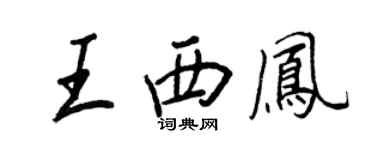 王正良王西凤行书个性签名怎么写