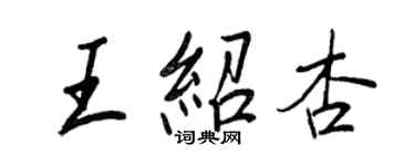 王正良王绍杏行书个性签名怎么写