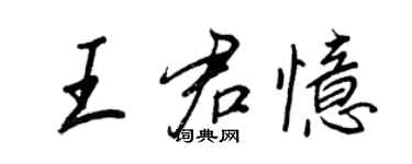 王正良王君忆行书个性签名怎么写