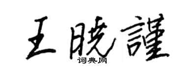 王正良王晓谨行书个性签名怎么写