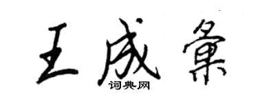 王正良王成汇行书个性签名怎么写