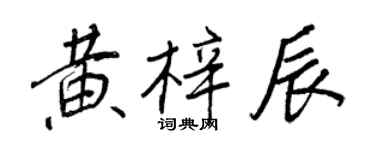 王正良黄梓辰行书个性签名怎么写